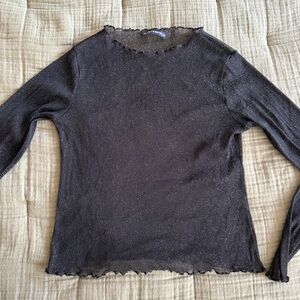 Brandy Melville Shimmering Black going out top